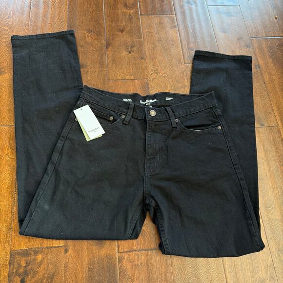 Goodfellow Straight Leg Total Flex Jeans Black Denim Minimalist NEW Mens 32x32 - Picture 1 of 6